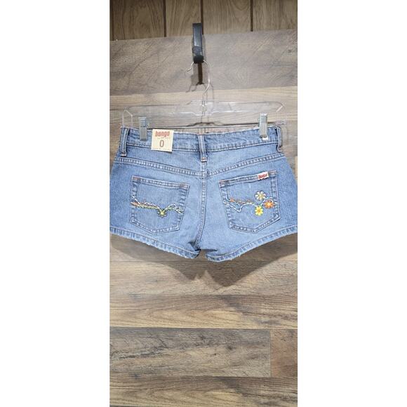 BONGO Y2K Jean Shorts Embroidered Floral New w Tag - Picture 5 of 12